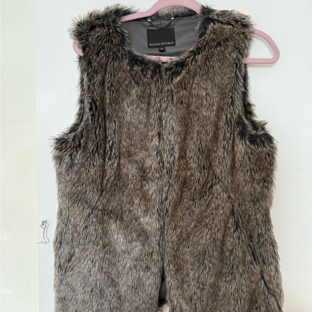 Banana Republic Faux Fur Vest